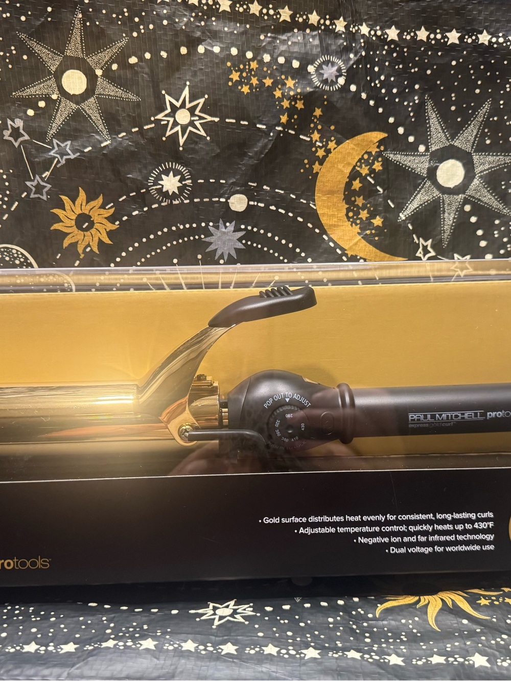 Paul Mitchell Gold Curling Iron - Gold/Black 1.5 inch barrel